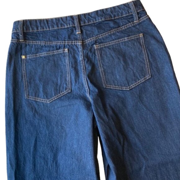 Kate Spade x Target High-Rise Straight Leg Wide Cuff Jeans Women's 10 Dark NEW - Picture 8 of 8